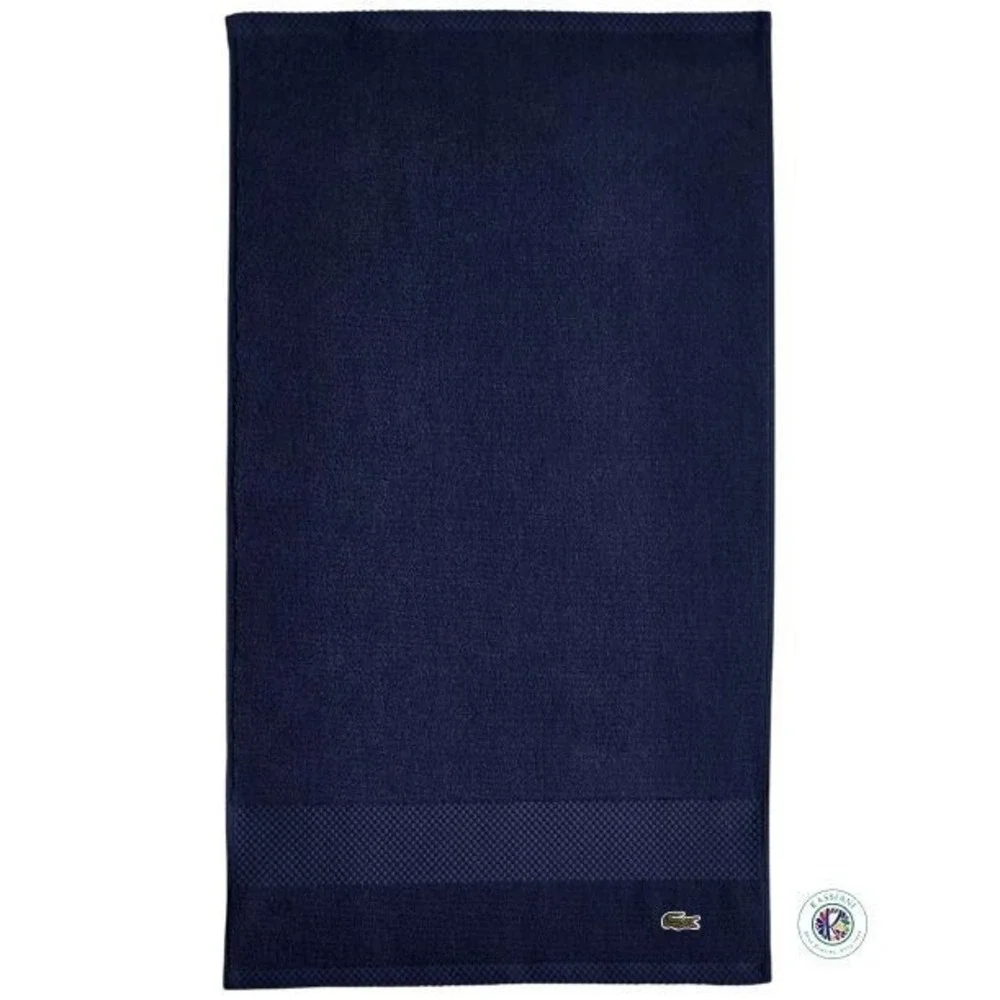 Lacoste Heritage Navy Supima Cotton Hand Towels – Luxury 2‎ Piece Set, 16